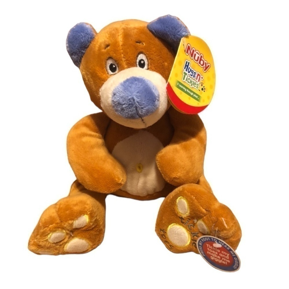 Nuby Hugs n’ Tickles Bear Plush Baby Toy NEW Learning Stuffed